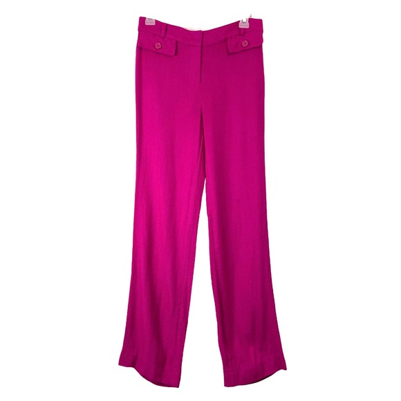 Kate Spade Stargazer viscose hot pink pants Sz 4 magenta fuchsia pink - Picture 2 of 9